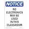 Signmission OSHA Notice, 7" Height, No Electronics May Be Used In Sign, 7" X 5", Portrait OS-NS-D-57-V-14507 - alternate 1